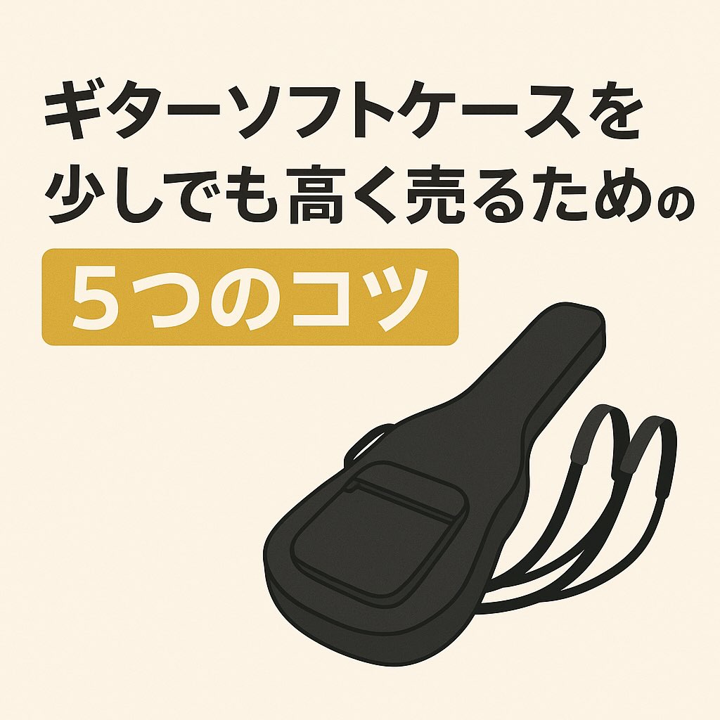 ギターソフトケースを少しでも高く売るための5つのコツ