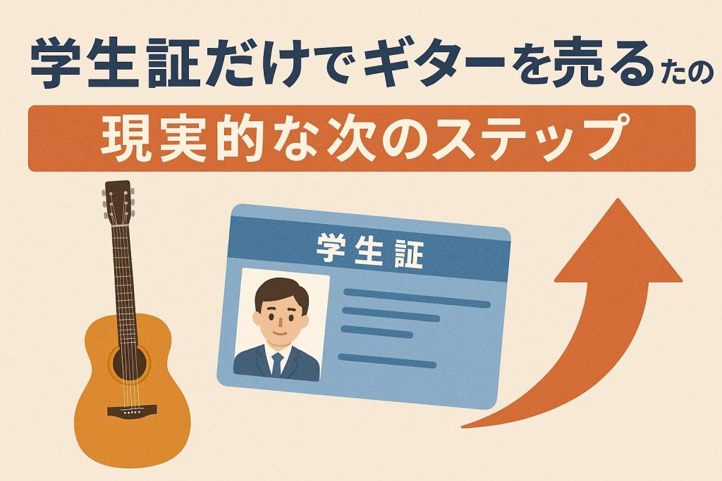 学生証だけでギターを売るための現実的な次のステップ