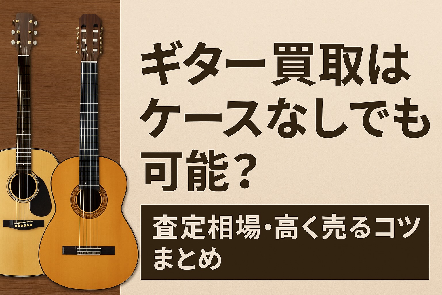 ギター買取はケースなしでも可能？査定相場・高く売るコツまとめ