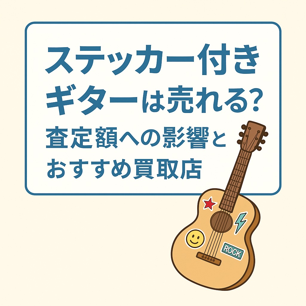 ステッカー付きギターは売れる?査定額への影響とおすすめ買取店